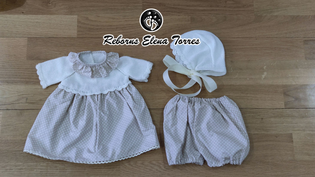 Conjunto 3 piezas Beige