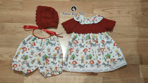 Conjunto 3 piezas Caperucita