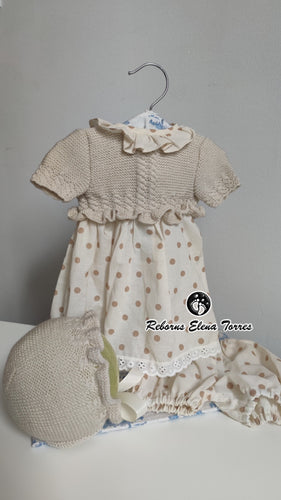 Conjunto 3 piezas Beige-lunares