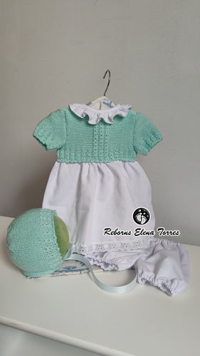 Conjunto 3 piezas Verde-blanco