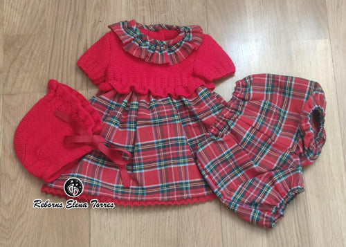 Conjuntos 3 piezas Rojo-Cuadros