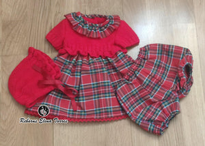 Conjuntos 3 piezas Rojo-Cuadros