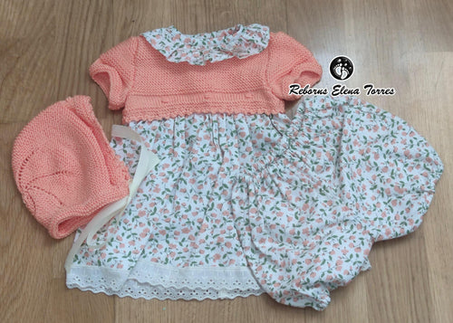 Conjunto 3 piezas Salmon-Flores