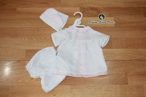 Conjunto niña Blanco-Rosa