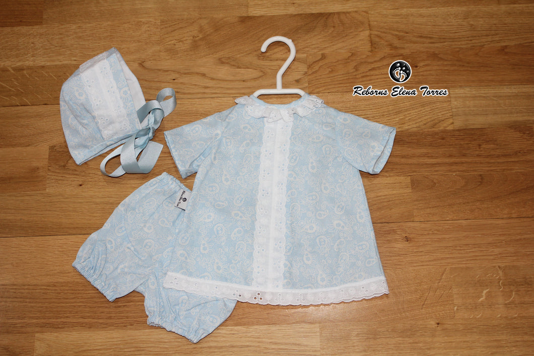 Conjunto niña estampado celeste