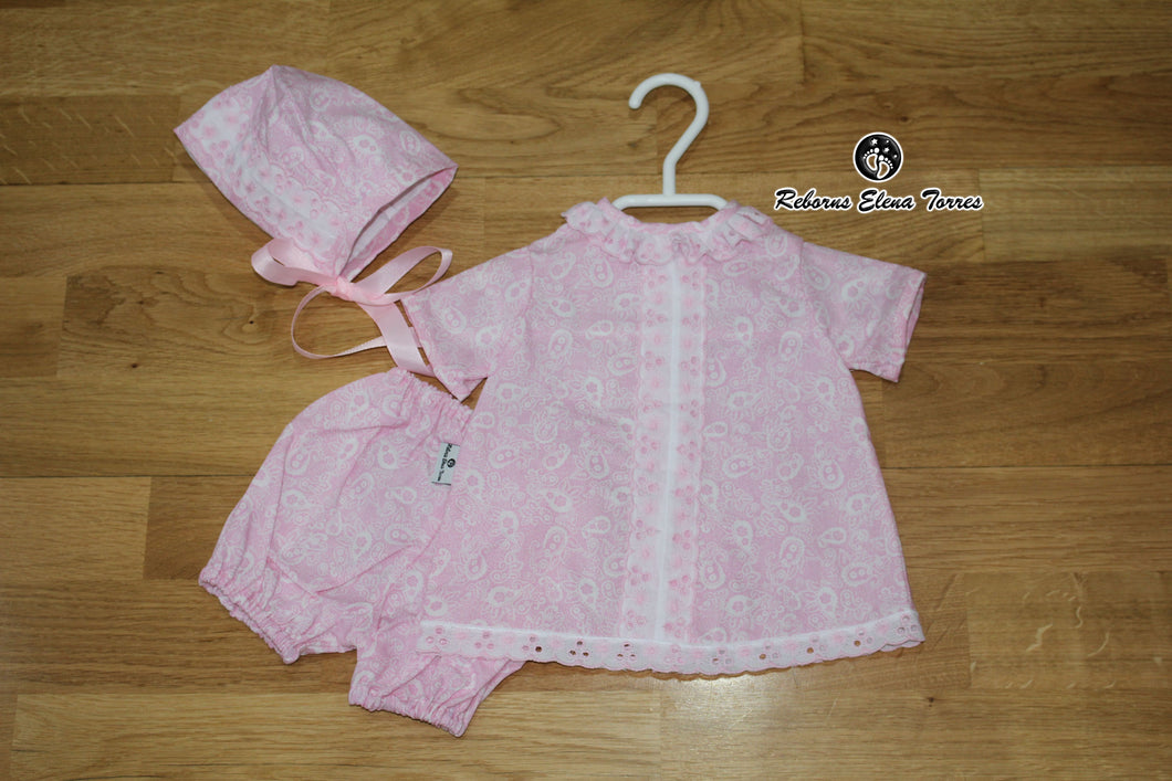 Conjunto niña rosa estampado