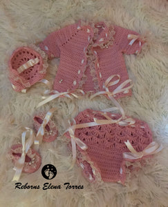 Conjunto 4 piezas Rosa