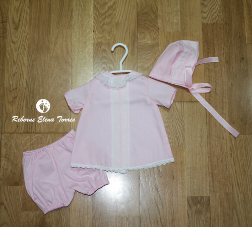 Conjunto niña Rosa-Blanco