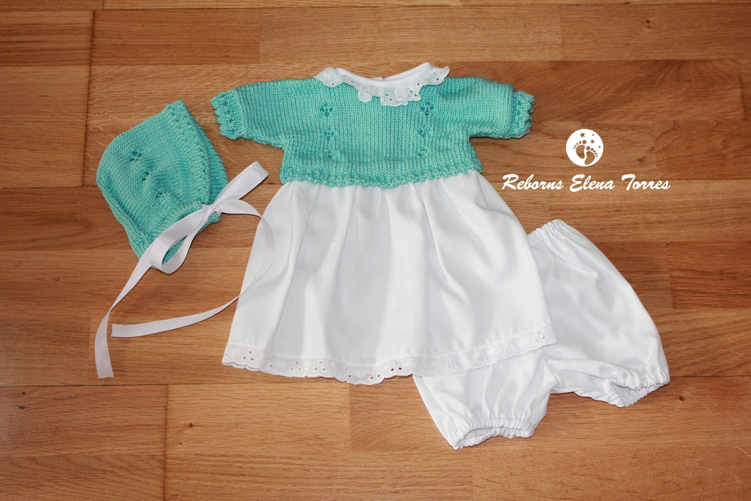 Conjunto niña Verde-Blanco