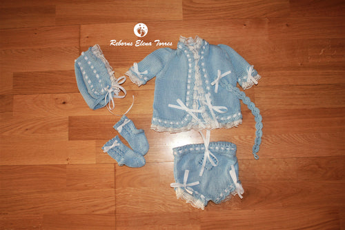 Conjunto 5 piezas Celeste