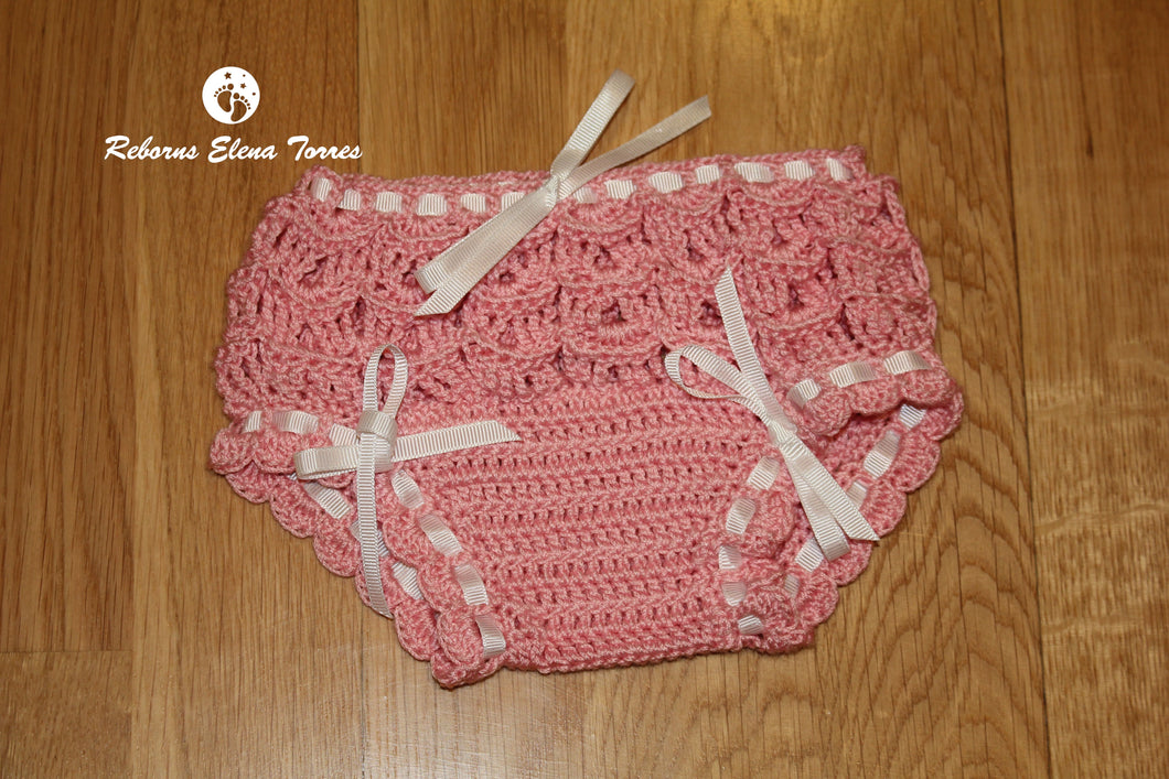 Bragas crochet Rosa