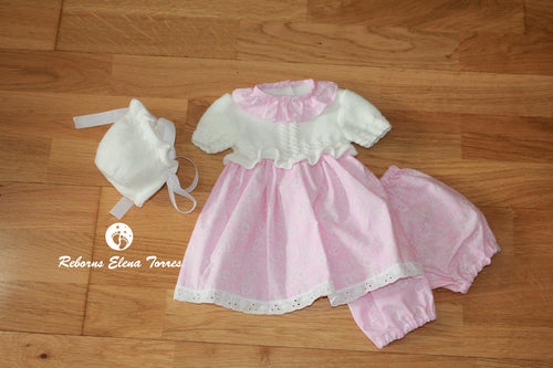 Conjunto niña Blanco-Rosa