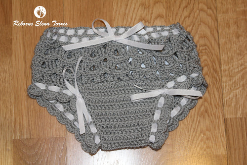 Bragas crochet gris