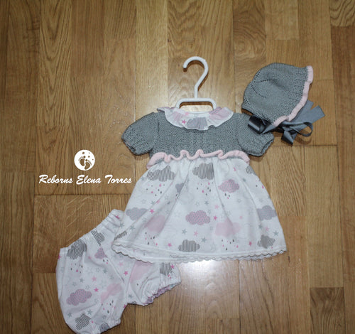 Conjunto niña Gris-Nubes
