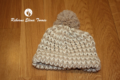 Gorrito de invierno Beige-Tostado