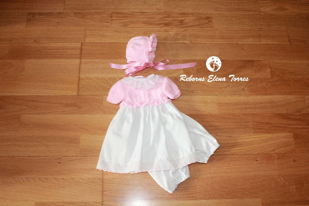 Conjunto niña Rosa-Blanco
