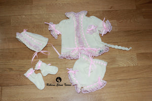 Conjunto 5 piezas Beige-Rosa