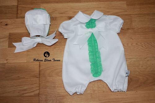 Conjunto 2 piezas Blanco-Verde-agua