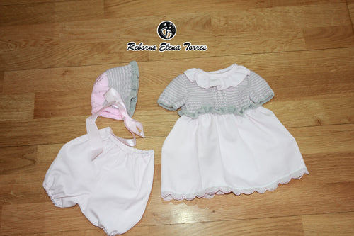 Conjunto niña Gris-Rosa