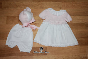 Conjunto Niña Rosa-Blanco