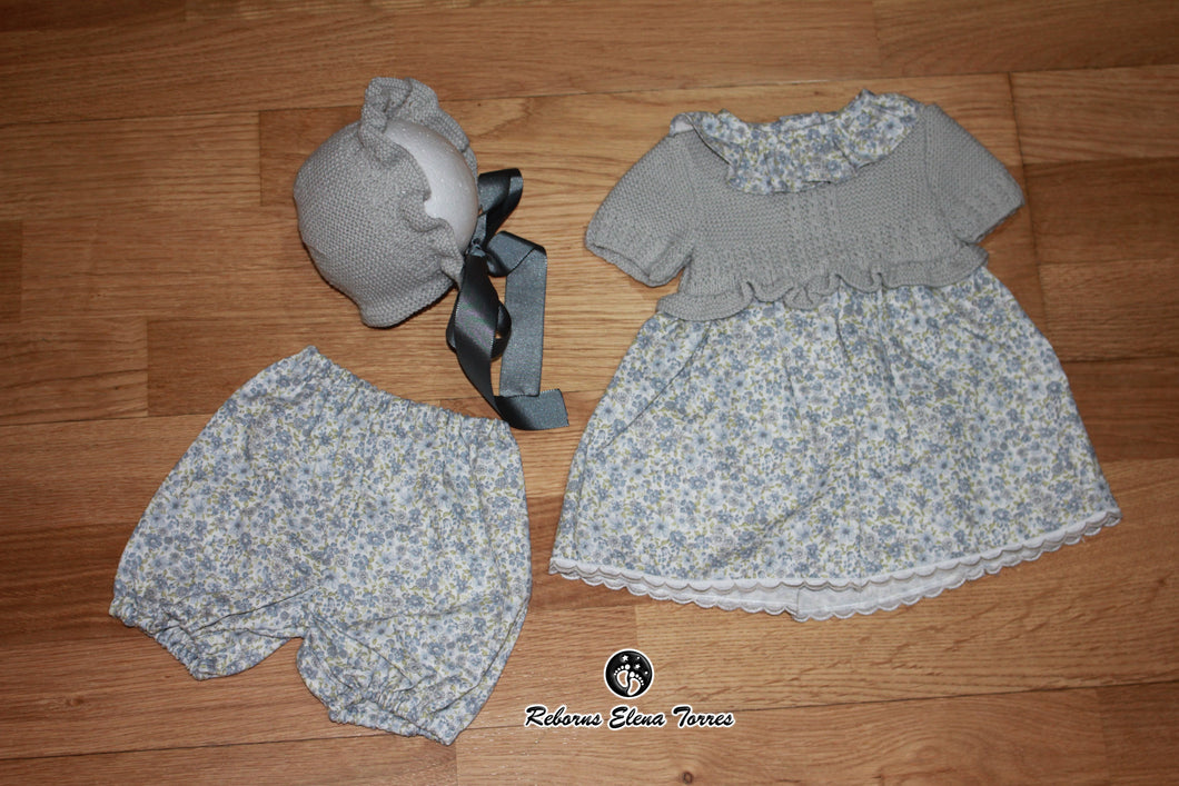 Conjunto Gris-Flores