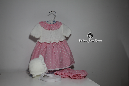 Conjunto niña Blanco-Rosa