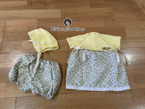 Conjunto 3 piezas Amarillo Flores