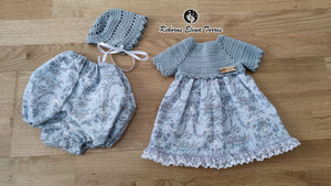 Conjunto 3 piezas Gris Estampado