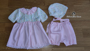 Conjunto 3 piezas Blanco-Rosa