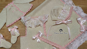 Conjunto 6 piezas Beige-Rosa