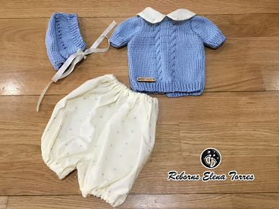 Conjunto niño Beige-Celeste