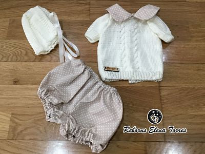 Conjunto niño Beige-Lunares