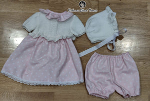 Conjunto 3 piezas Rosa-Blanco